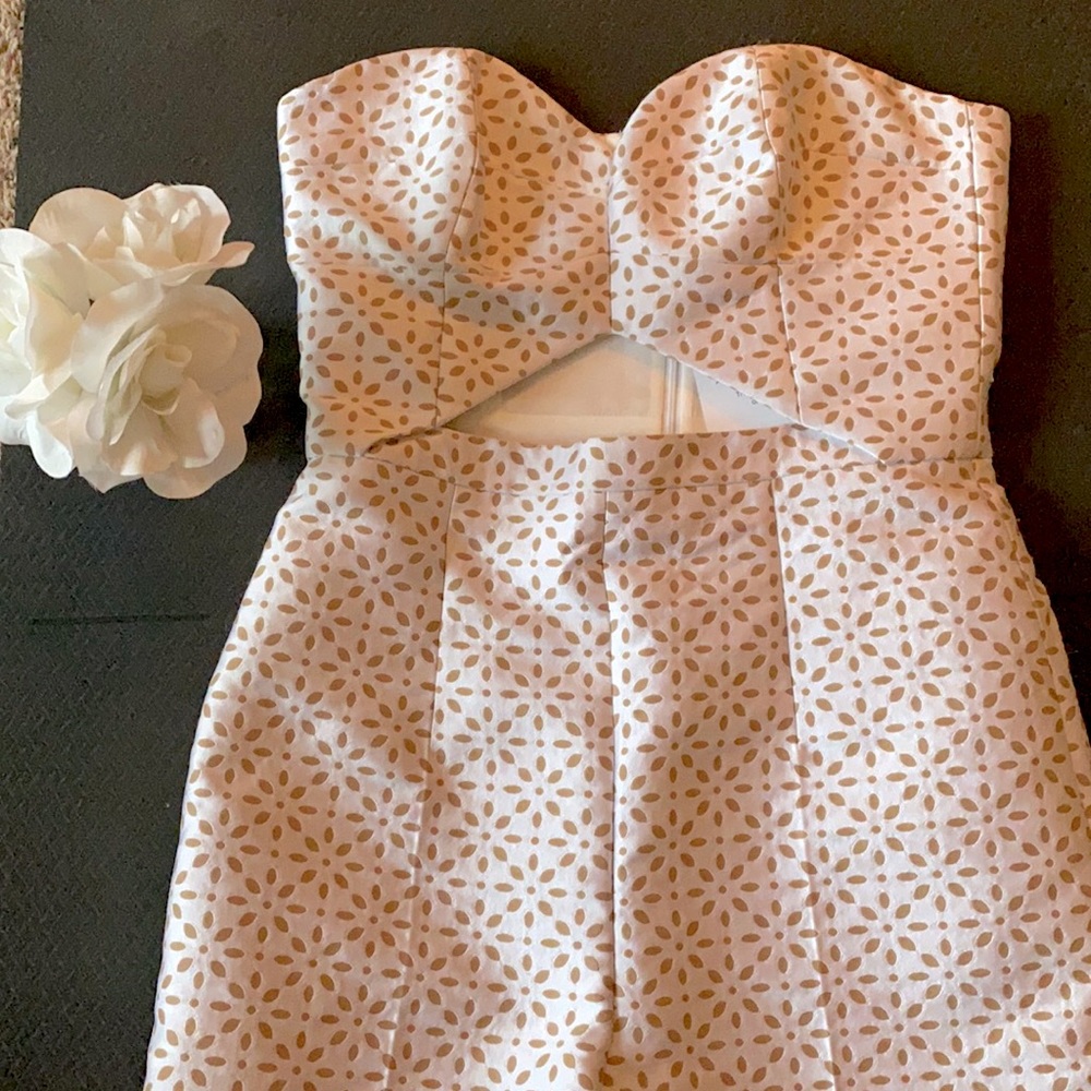 Michael Kors Cream and Tan Patterned Women's Shorts